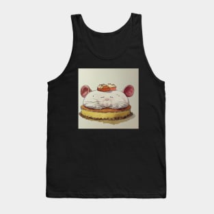 Fat Mouse Eating Cake Tank Top